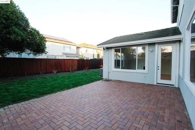 view of patio featuring central air condition unit