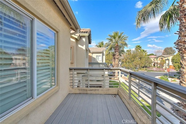 balcony featuring a residential view