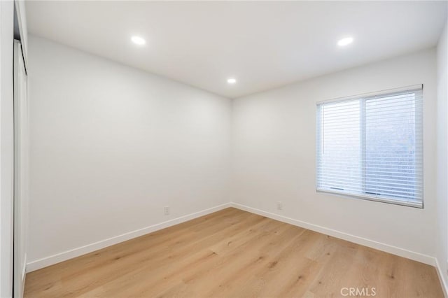 empty room featuring light hardwood / wood-style flooring