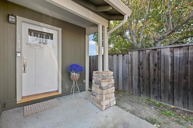 view of doorway to property