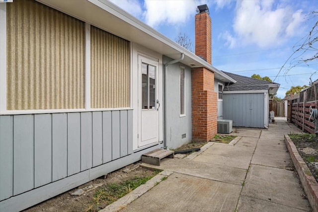 view of home's exterior with a patio area