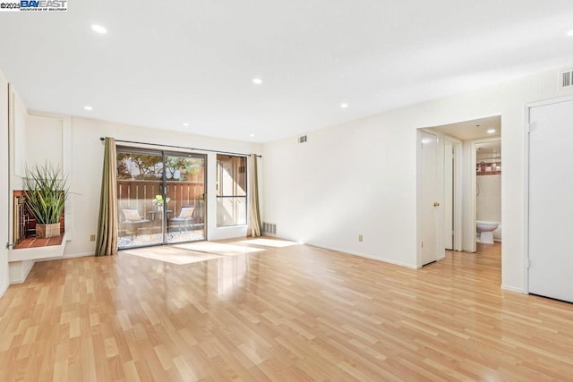 empty room featuring light hardwood / wood-style flooring