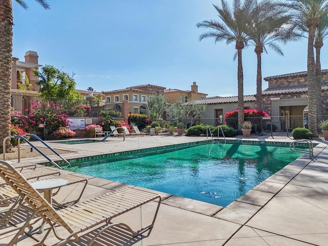 view of pool with a patio area