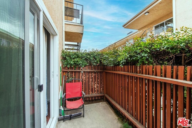 view of balcony