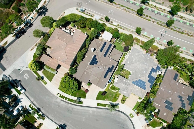 bird's eye view with a residential view