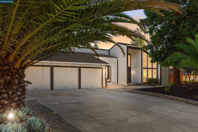 view of front of home featuring a garage