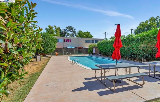 view of pool with a patio area