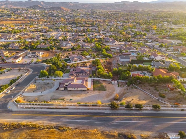 bird's eye view with a residential view and a mountain view