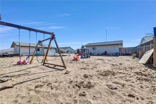 view of jungle gym