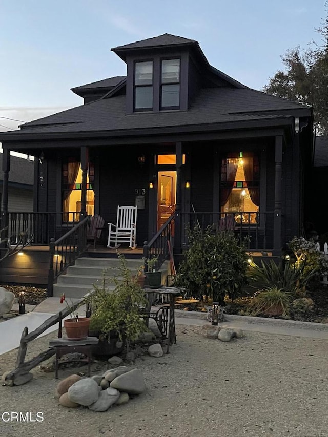 view of front of home featuring a porch