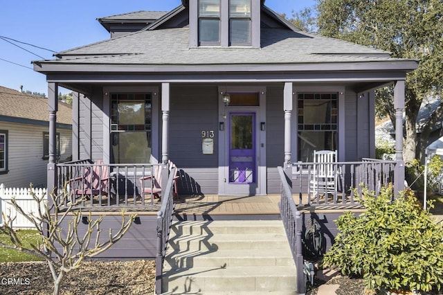 bungalow featuring a porch