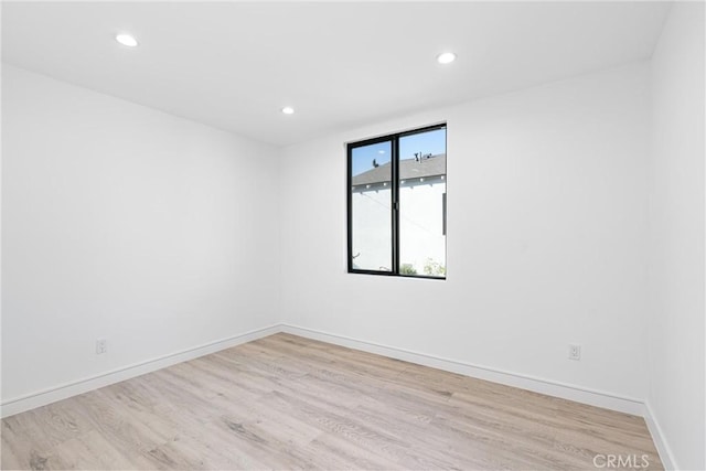 empty room featuring light hardwood / wood-style flooring