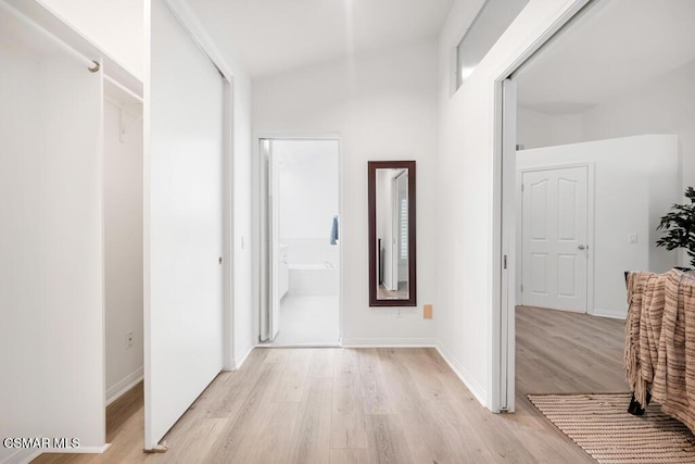 hallway featuring light hardwood / wood-style floors