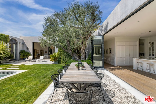 view of patio with a deck