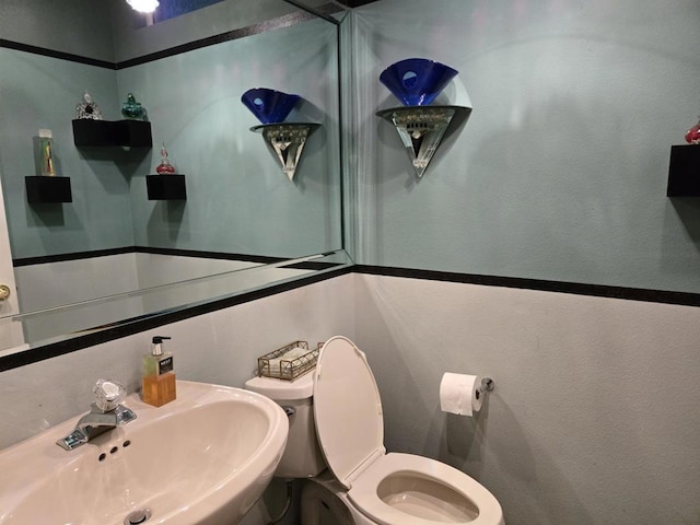 bathroom with sink and toilet