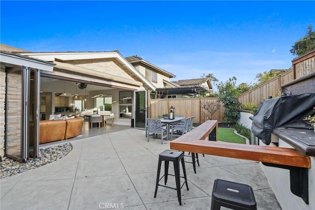 view of patio / terrace featuring grilling area