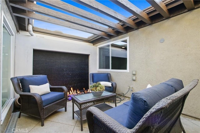 view of patio with a pergola