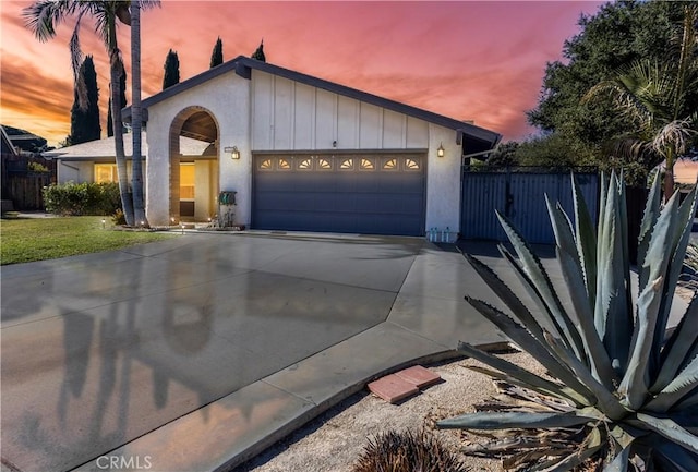 view of front of house featuring a garage