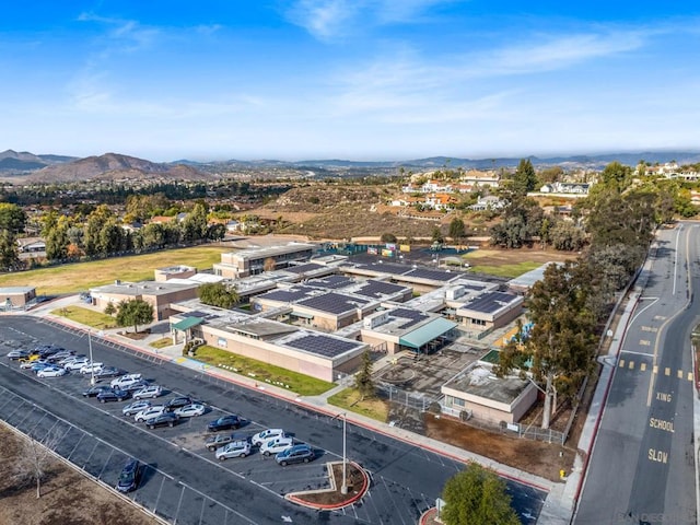 bird's eye view featuring a mountain view