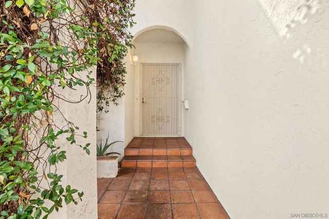 view of doorway to property