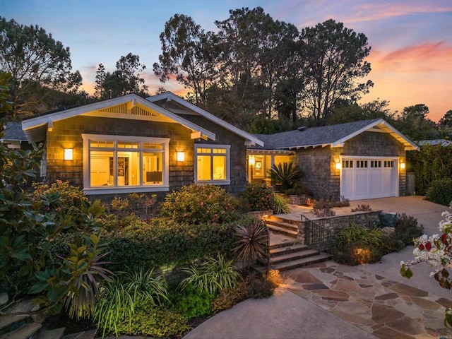 craftsman-style house with a garage