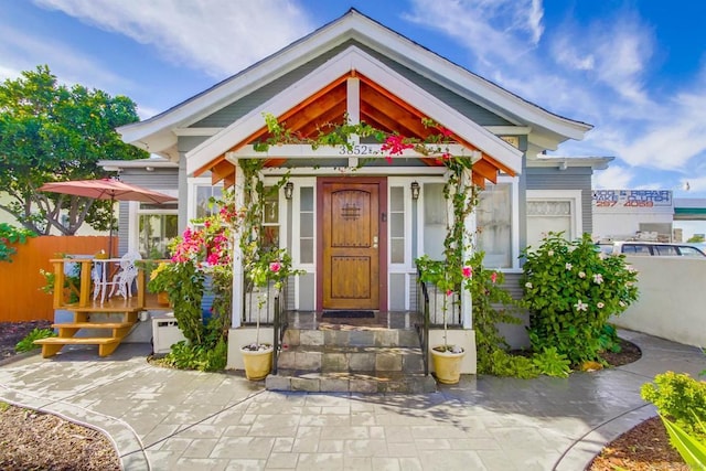 view of doorway to property