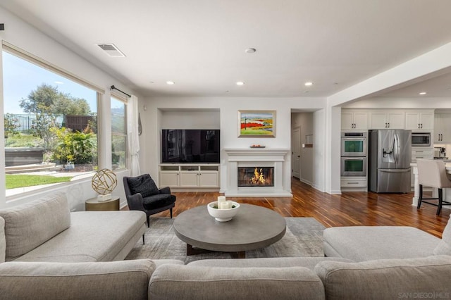 living room featuring hardwood / wood-style floors