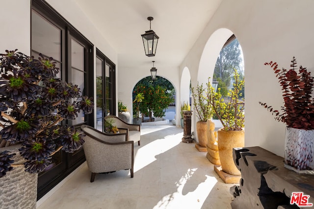 view of patio with covered porch