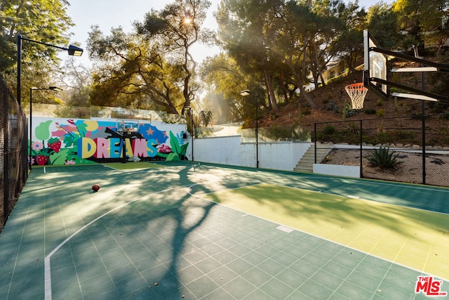 view of sport court