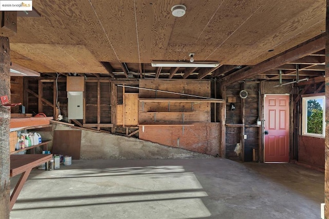 interior space featuring concrete flooring