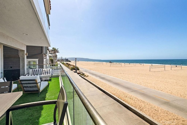 water view featuring a view of the beach