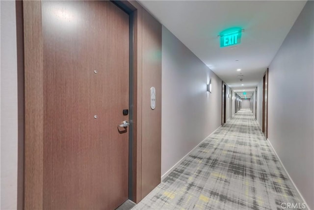 hallway with baseboards