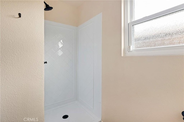 bathroom featuring walk in shower