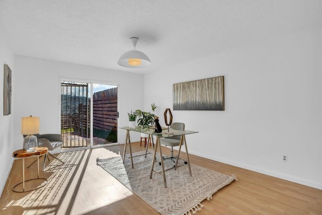 office with hardwood / wood-style flooring