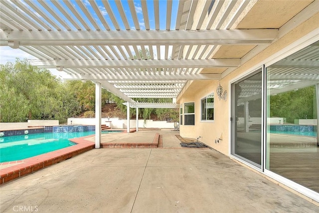 view of patio with a pergola