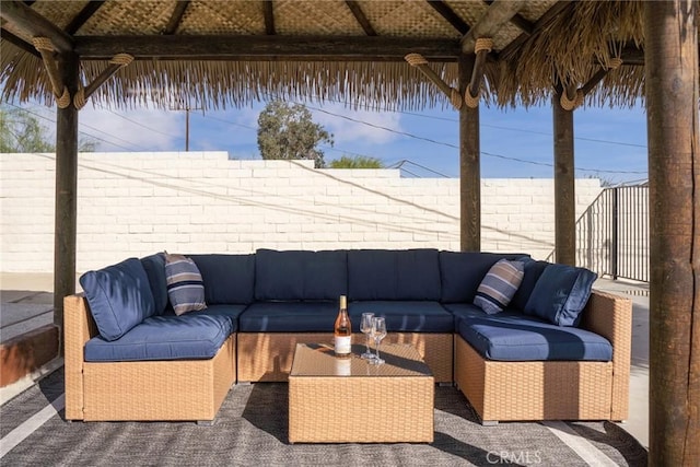 view of patio featuring outdoor lounge area