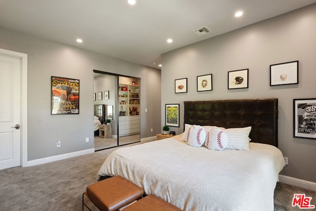 bedroom with carpet floors