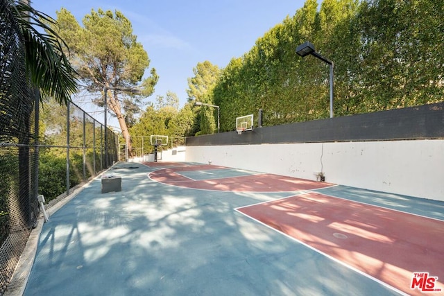 view of basketball court