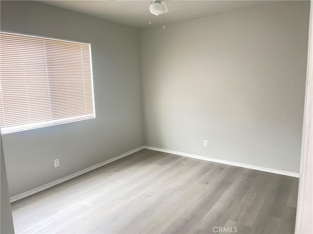 empty room featuring light hardwood / wood-style flooring