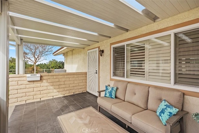 view of patio with outdoor lounge area