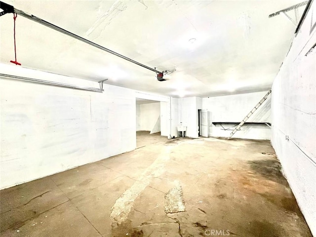 basement with sink