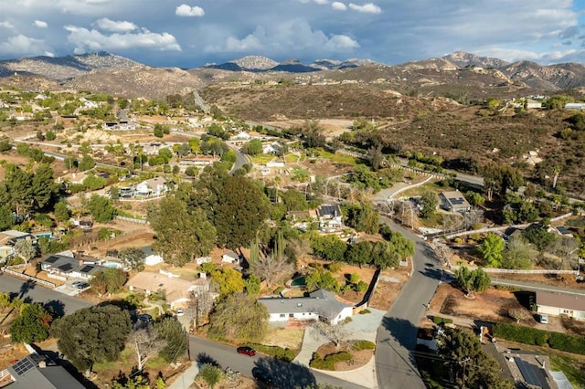 aerial view featuring a mountain view