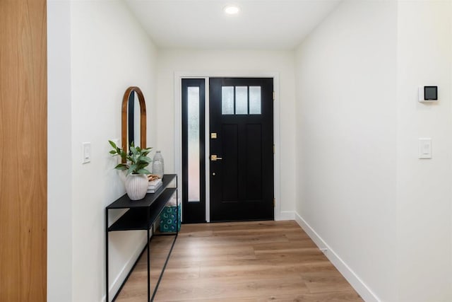 foyer featuring light hardwood / wood-style flooring