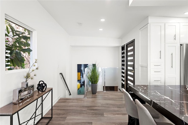 interior space featuring hardwood / wood-style floors