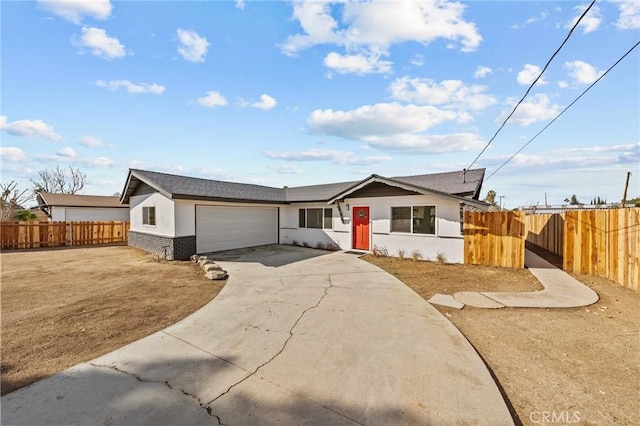 ranch-style house with a garage