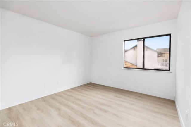 empty room featuring light hardwood / wood-style flooring