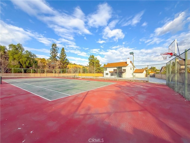 view of tennis court