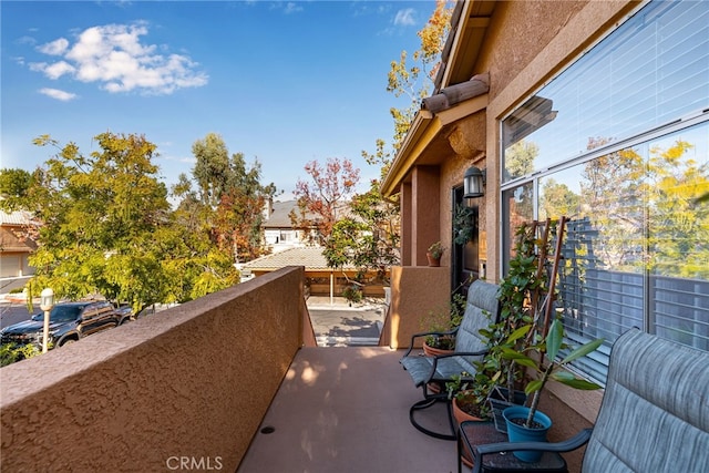 view of patio / terrace featuring a balcony