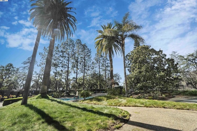 view of home's community featuring a yard