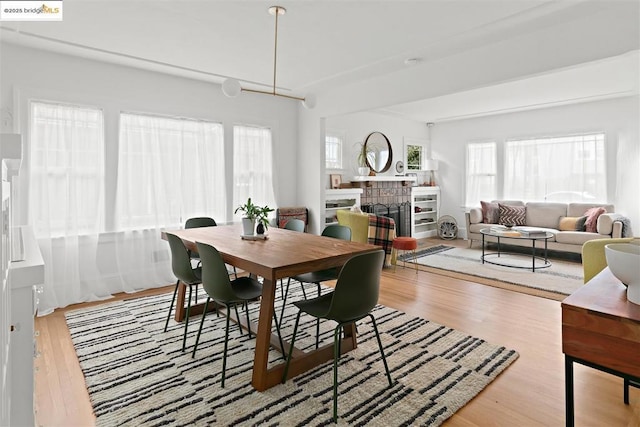 dining room featuring light wood-type flooring